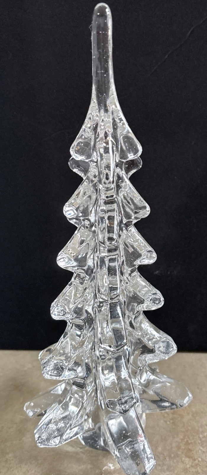 Vintage Clear Crystal Art Glass Christmas Tree Figurine 11.5” Vintage Clear Crystal Art Glass Christmas Tree Figurine 11.5”