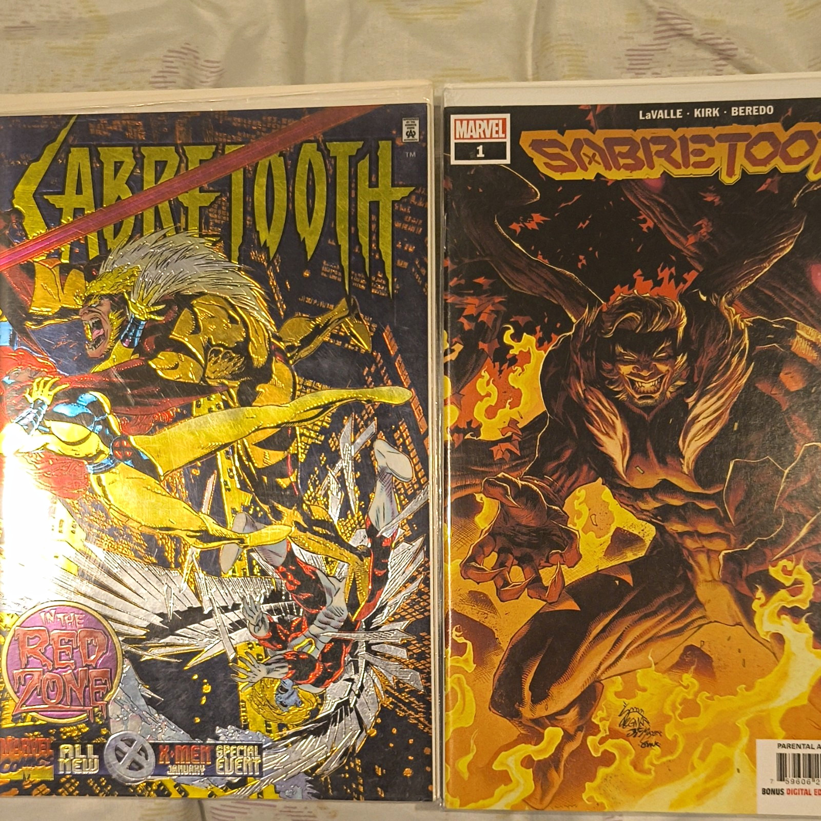 Marvel Sabretooth #1 Comic Book Lot (2 Issues) LaValle Kirk Beredo