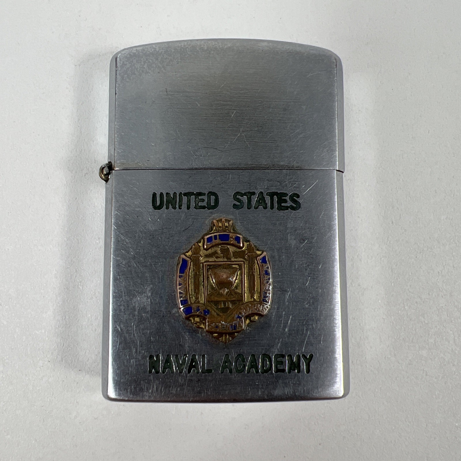 Vintage Japanese Made Chrome Windproof Lighter James Calvert Vice Admiral USN Vintage Japanese Made Chrome Windproof Lighter James Calvert Vice Admiral USN