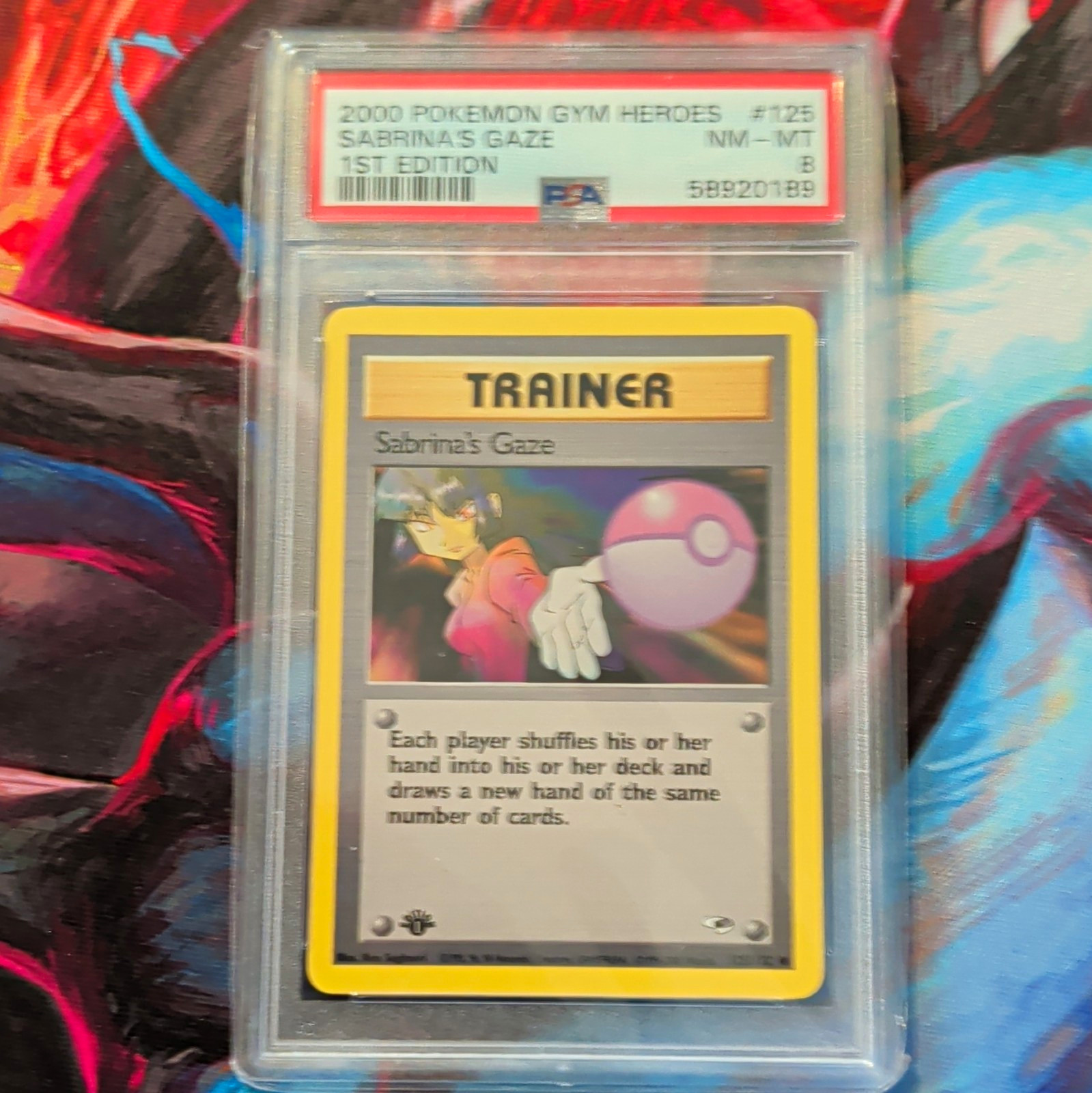Pokémon TCG Sabrina's Gaze Gym Heroes 125/132 1st Edition PSA 8