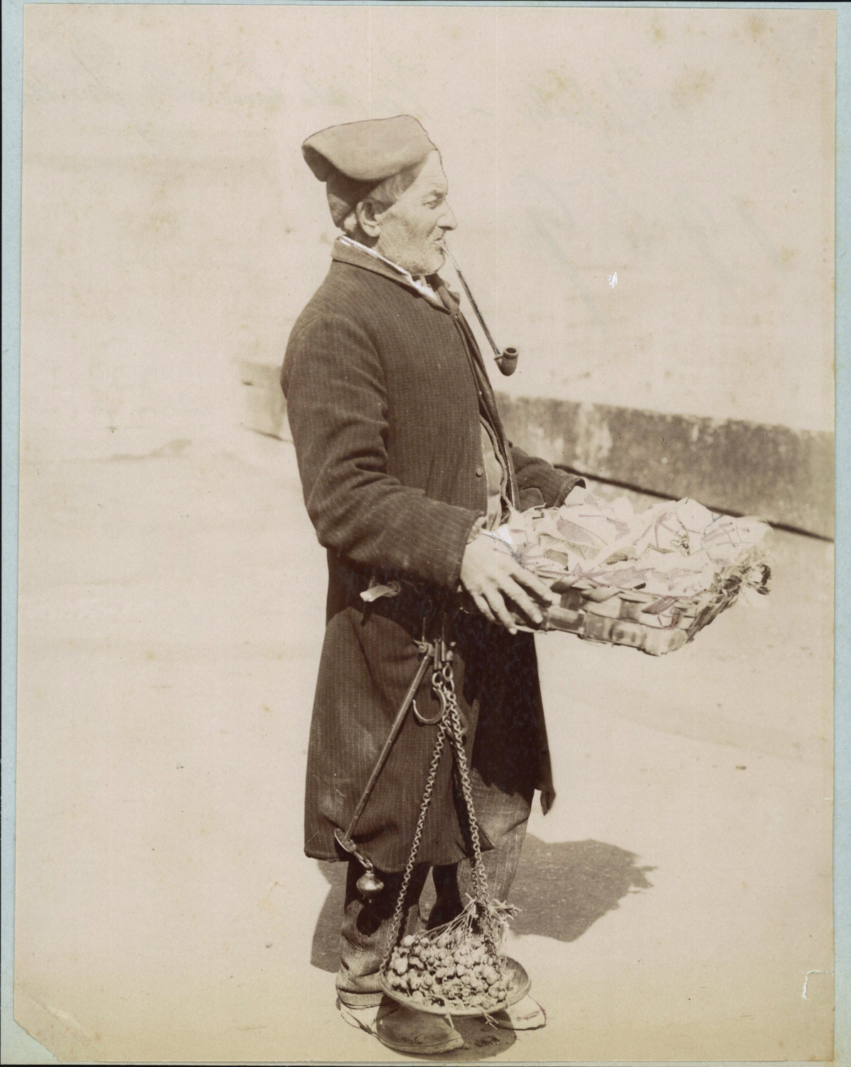 Italy, seller of'herbs, ca.1880, vintage print vintage print, captioned