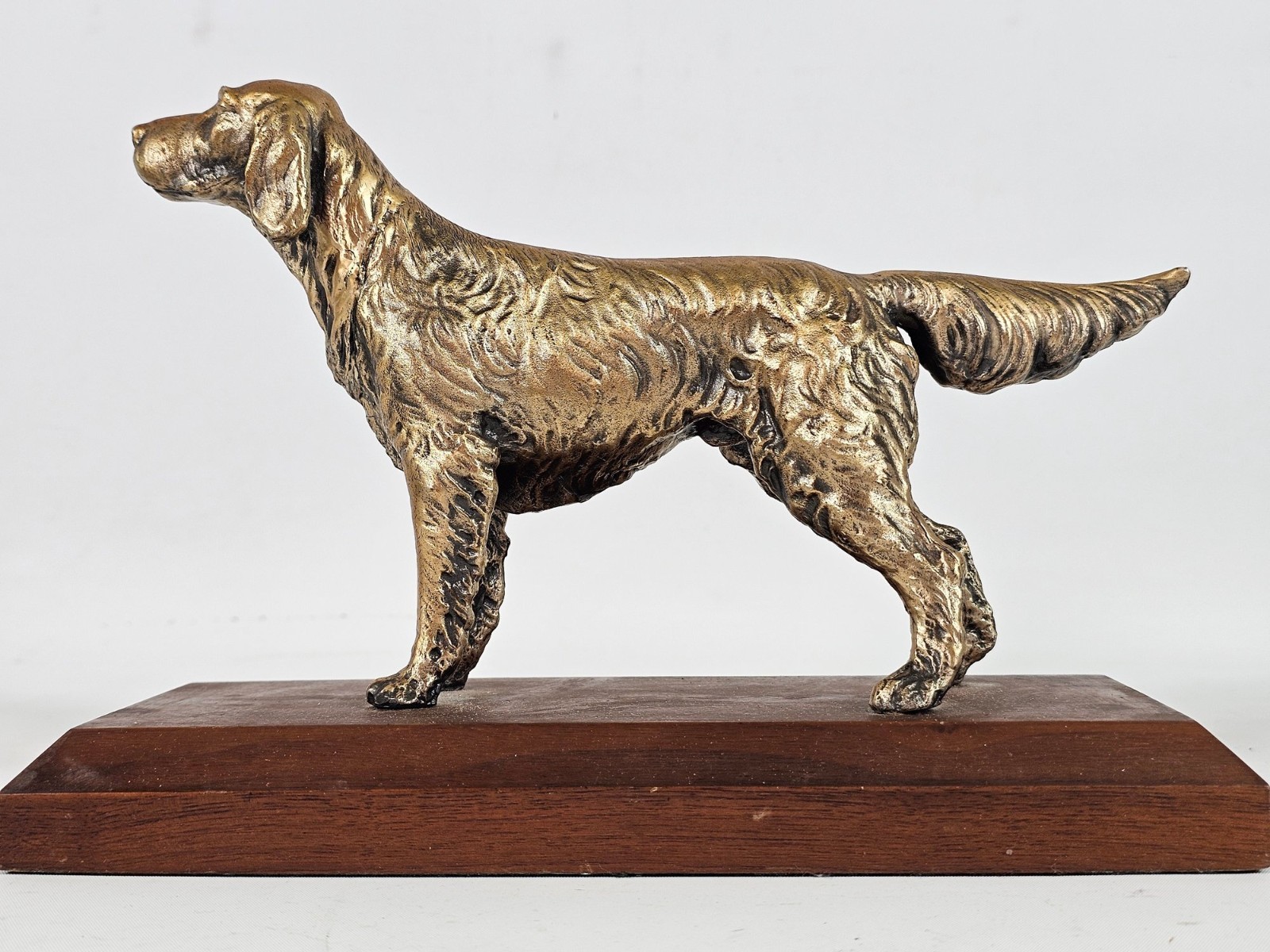 Vintage Weidlich Bros. Bronze Irish Setter Dog Statue Hunting Figurine Brass N2