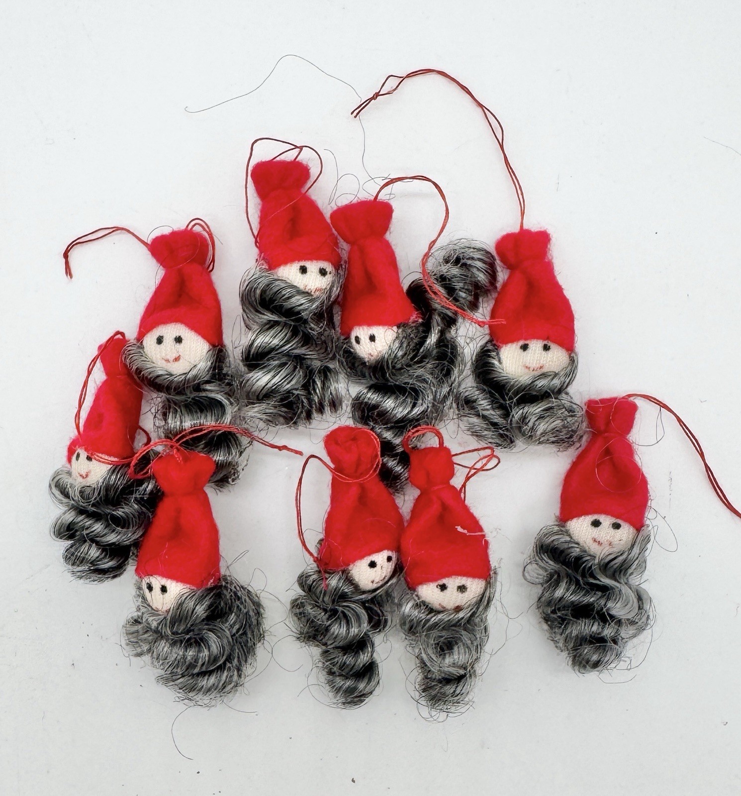 Vintage Ikea Christmas Ornaments Elves Santa Snomys Mini Kotte Gnomes Set of 9