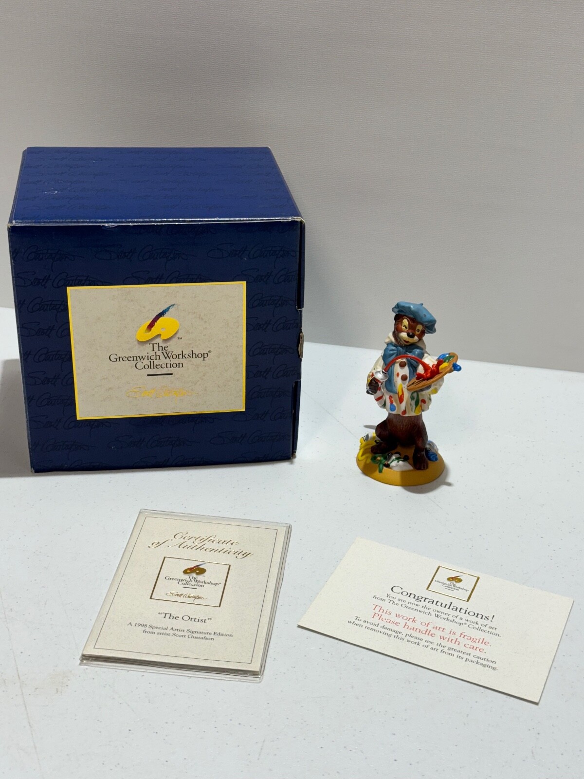 GREENWICH WORKSHOP SCOTT GUSTAFSON THE OTTIST 1998 ARTIST SIGNATURE FIGURINE