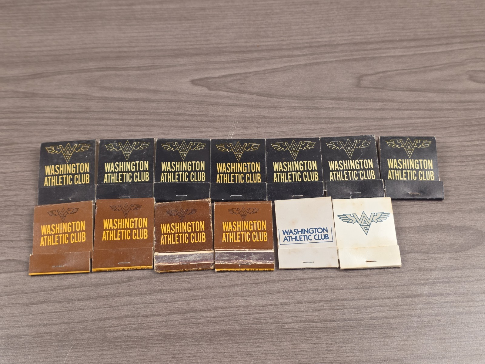Washington Athletic Club Matchbook Lot of 13 Partial Books Vintage Seattle