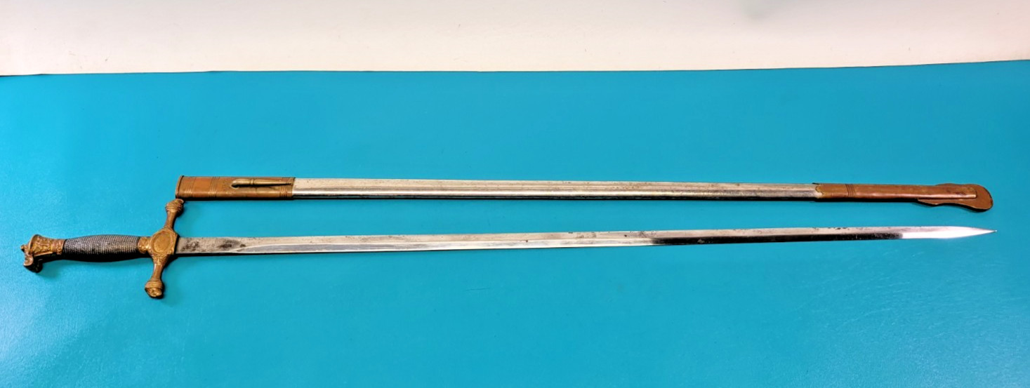 Vintage NS Meyer West Point Style Cadet Dress Sword + Scabbard c.1950's TR1969 Vintage NS Meyer West Point Style Cadet Dress Sword + Scabbard c.1950's TR1969