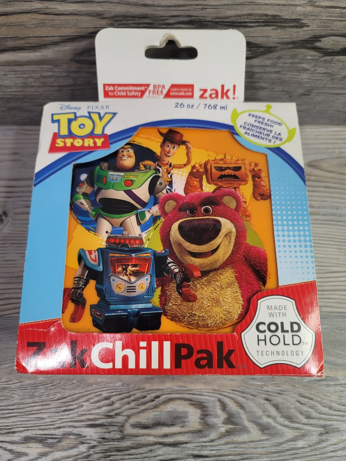 Zak chill pack sandwich box with toy story stickers on top New in box.