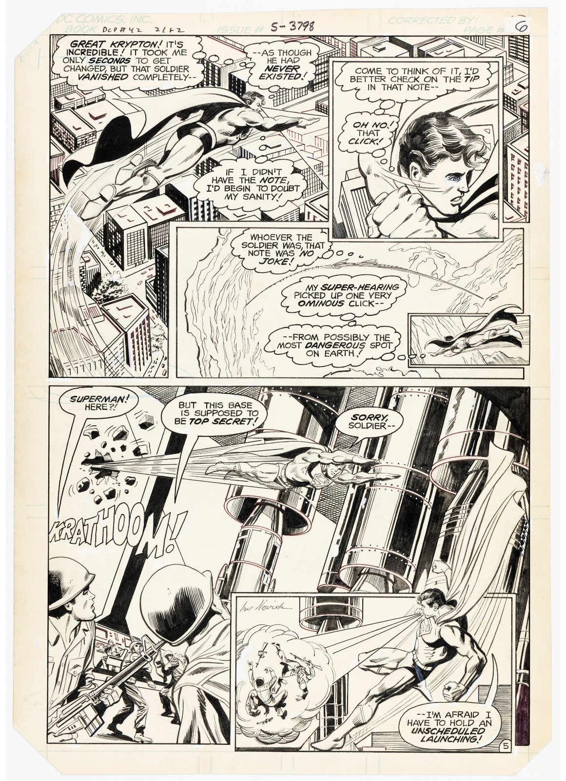 DC Comics Presents #42 Story Page 5 Original Art (DC, 1982) DC Comics Presents #42 Story Page 5 Original Art (DC, 1982)