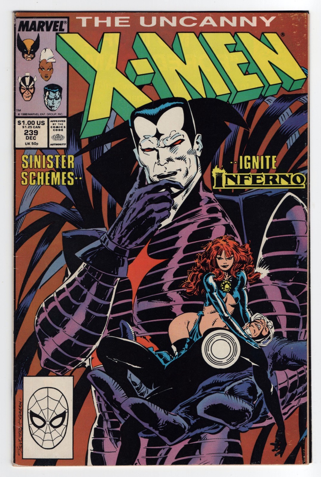 Uncanny X-Men #239 VG/FN 5.0 Key Issue 2nd Appearance Mr Sinister 1st Cover Uncanny X-Men #239 VG/FN 5.0 Key Issue 2nd Appearance Mr Sinister 1st Cover