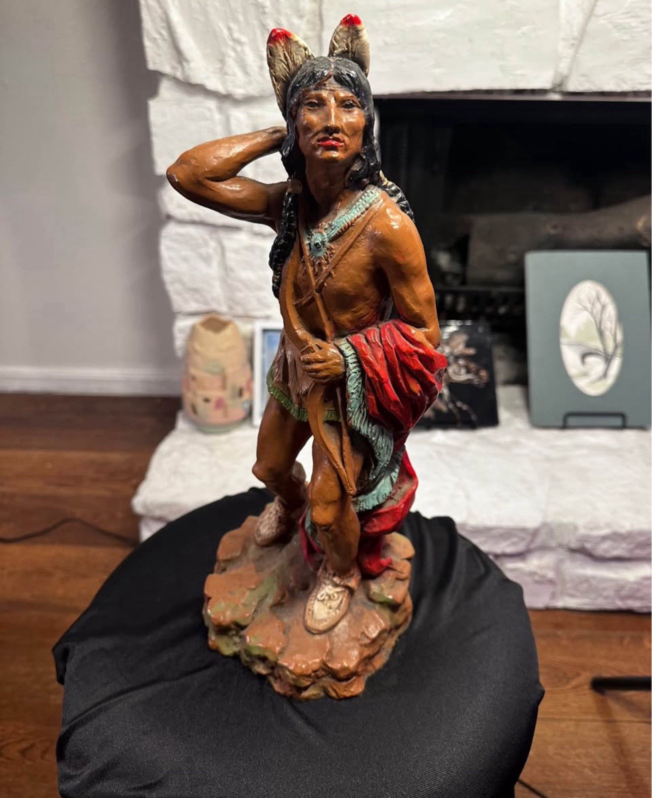 vintage 1976 Native American warrior figurine by the Universal Statuary Corp vintage 1976 Native American warrior figurine by the Universal Statuary Corp