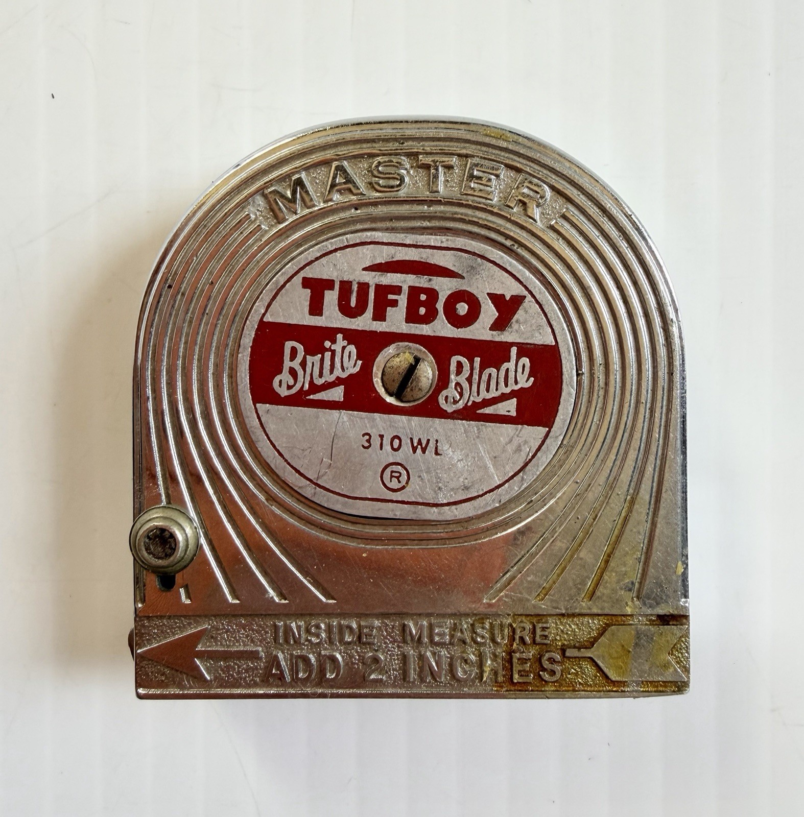 Vintage Master Tufboy 310WL Tape Measure 10 Ft Brite Blade USA Chrome Vintage Master Tufboy 310WL Tape Measure 10 Ft Brite Blade USA Chrome