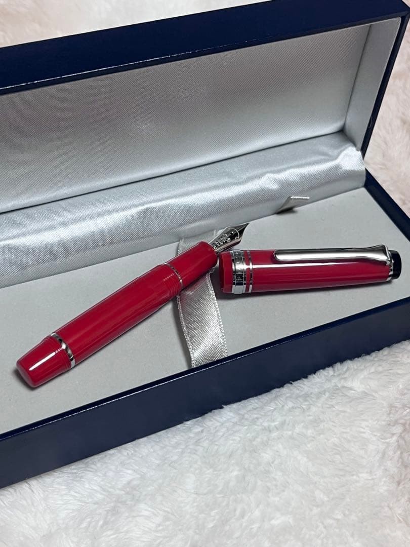 New Unused Sailor Fountain Pen Nagasawa Original Memo Red MF