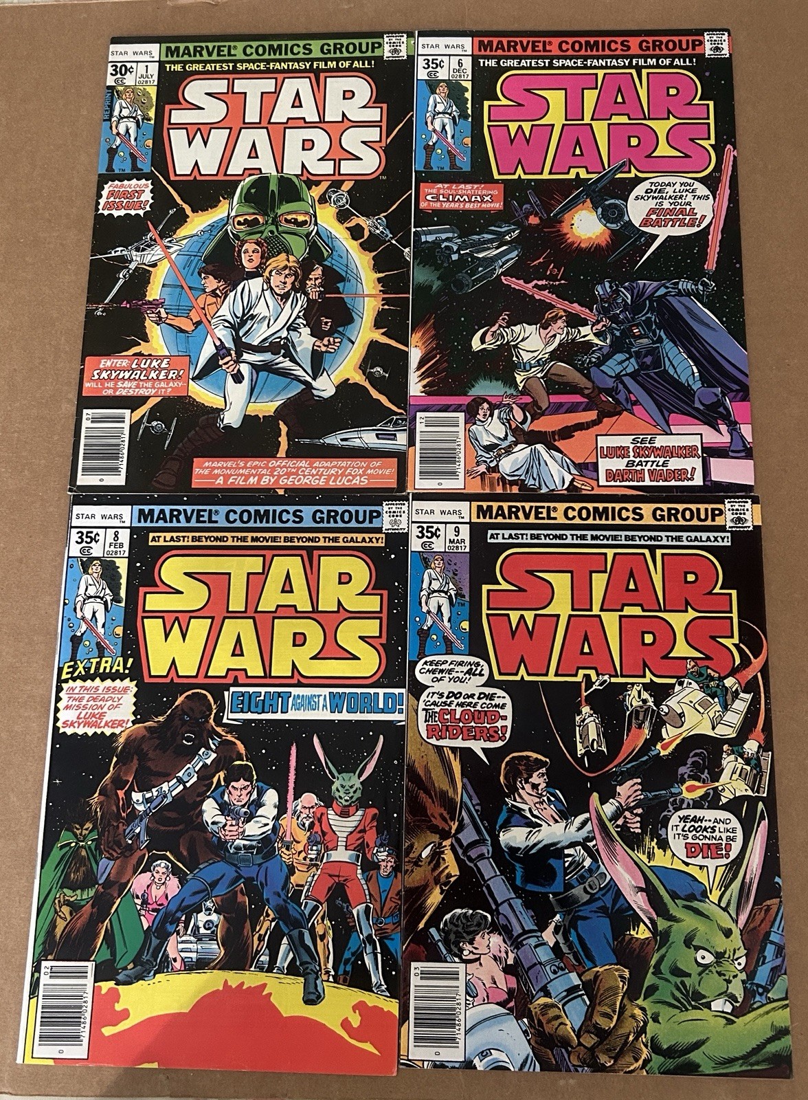 Star Wars Lot of 4 #1 (reprint) 6 8 9 Newsstands 1977-1978 VF 🔥 🔥 🔥