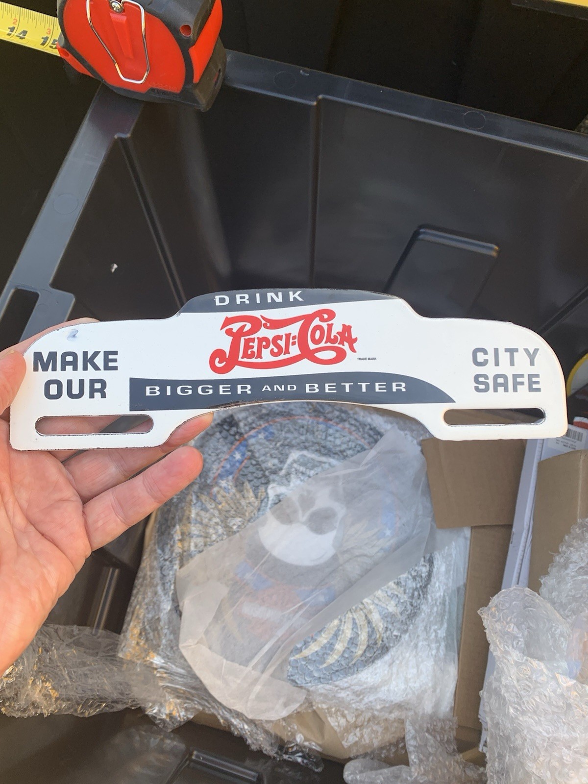 VINTAGE PEPSI COLA CUTOUT GAS OIL SODA POP PORCELAIN SIGN, PEPSI VINTAGE PEPSI COLA CUTOUT GAS OIL SODA POP PORCELAIN SIGN, PEPSI