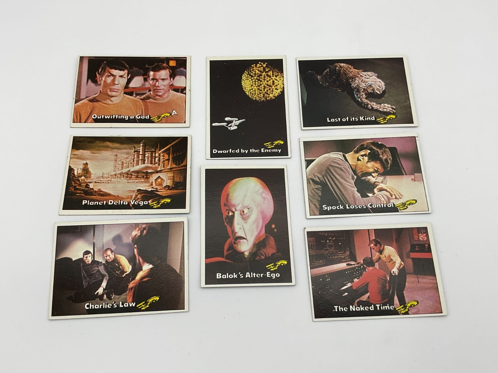 Collection of Vintage 1976 Star Trek Trading Cards From the Original Series
