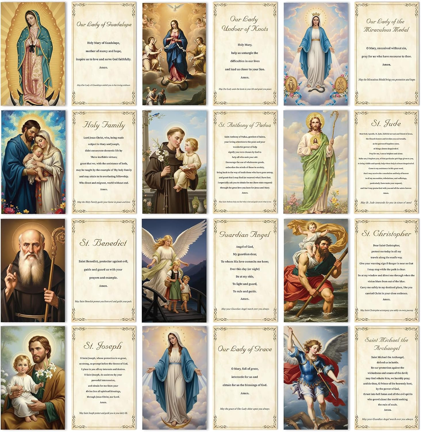 Catholic Prayer Cards Sets - 240 Pcs Religious Holy Prayer Cards Gifts Catholic Catholic Prayer Cards Sets - 240 Pcs Religious Holy Prayer Cards Gifts Catholic