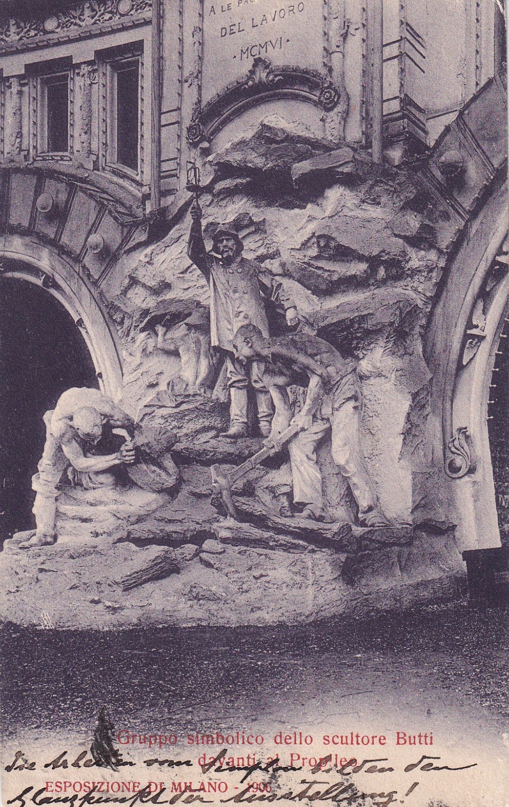 Postcard - Milan / Milano - Gruppo simbolico dello scultore Butti (5)