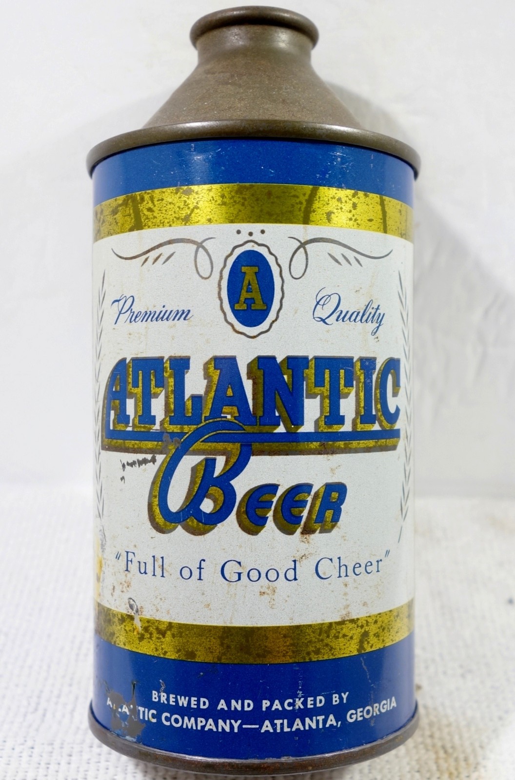 Atlantic Beer *RARE* IRTP Atlanta Georgia Cone Top Beer Can