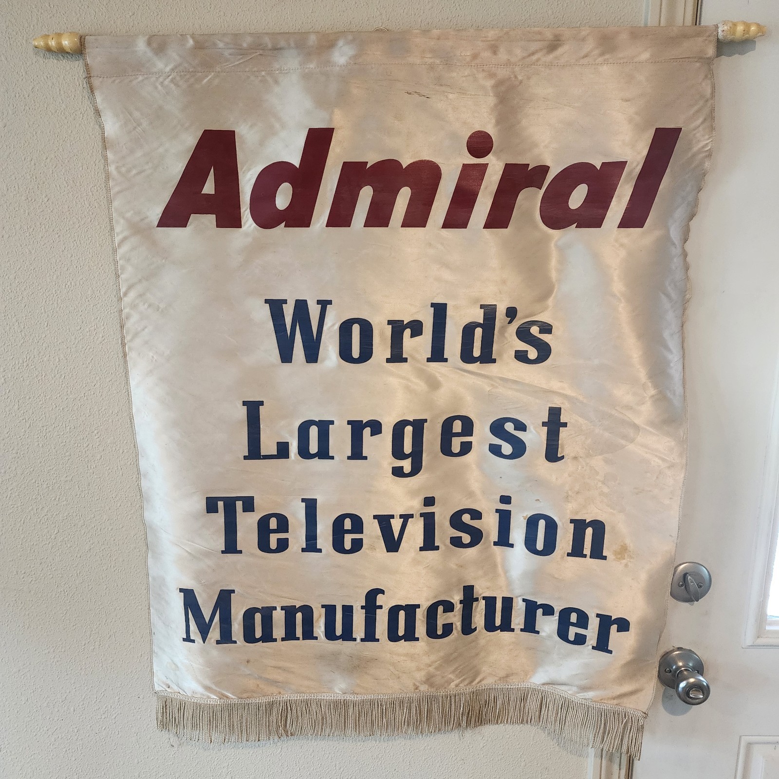 Vintage Admiral TV Advertising Banner Television Vintage Admiral TV Advertising Banner Television