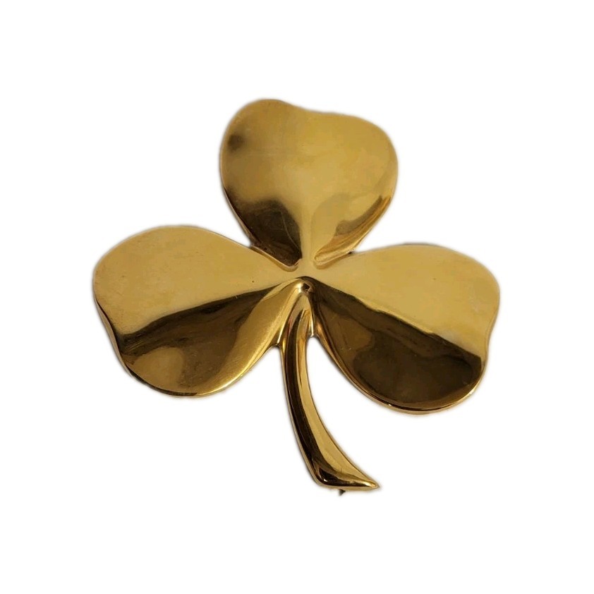 Vintage Gerity Three Leaf Clover Lucky Irish Paperweight 24k Gold Plated Vintage Gerity Three Leaf Clover Lucky Irish Paperweight 24k Gold Plated
