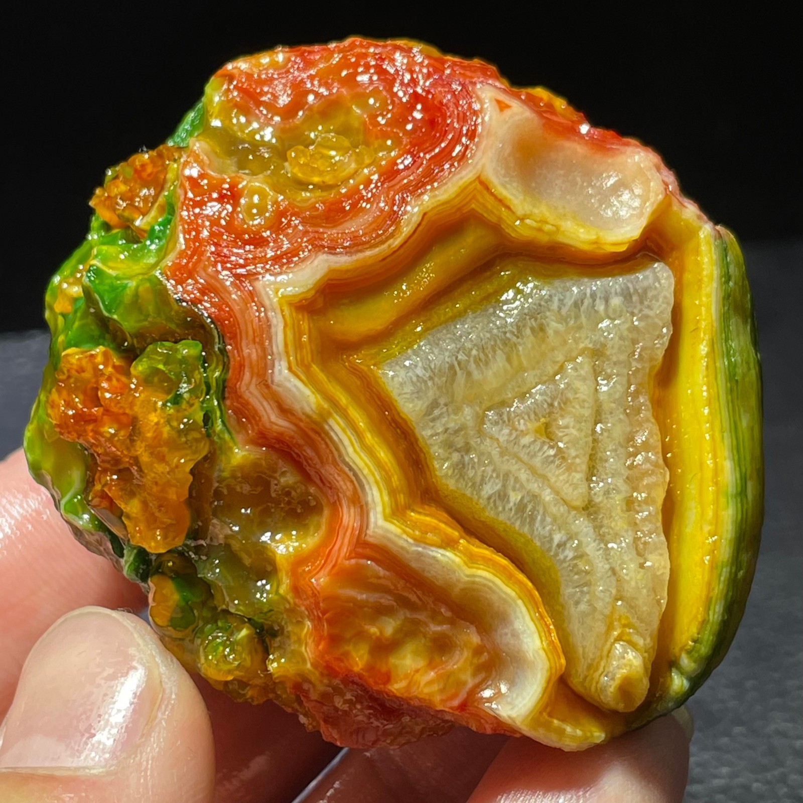 143g Rare Mongolia Gobi Agate Eyes Agate/stone Collection Specimen Healing G258
