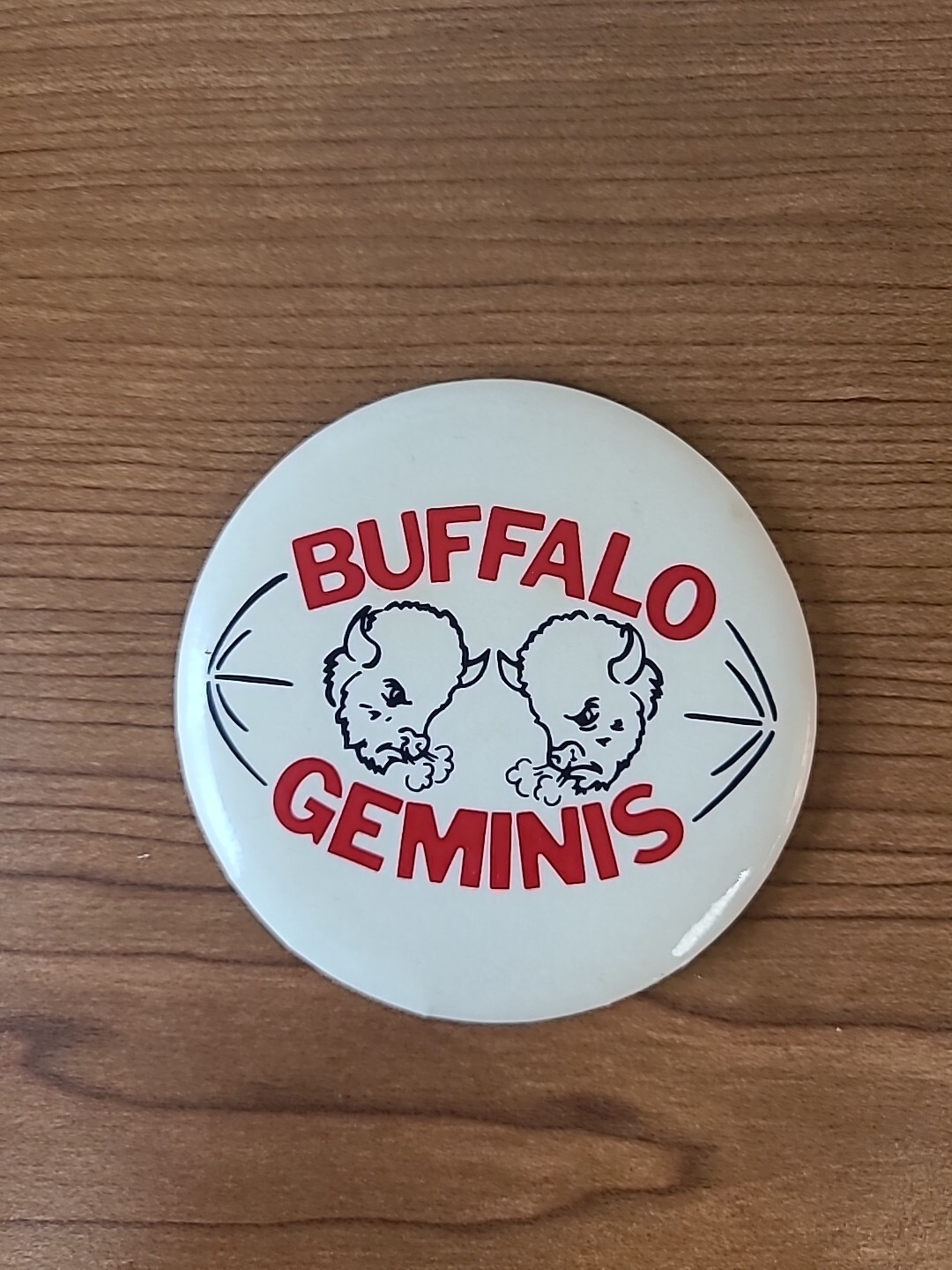 Vintage Buffalo/ Twin Cities Geminis 70's 80's Semi-Pro Football  Button-As Is