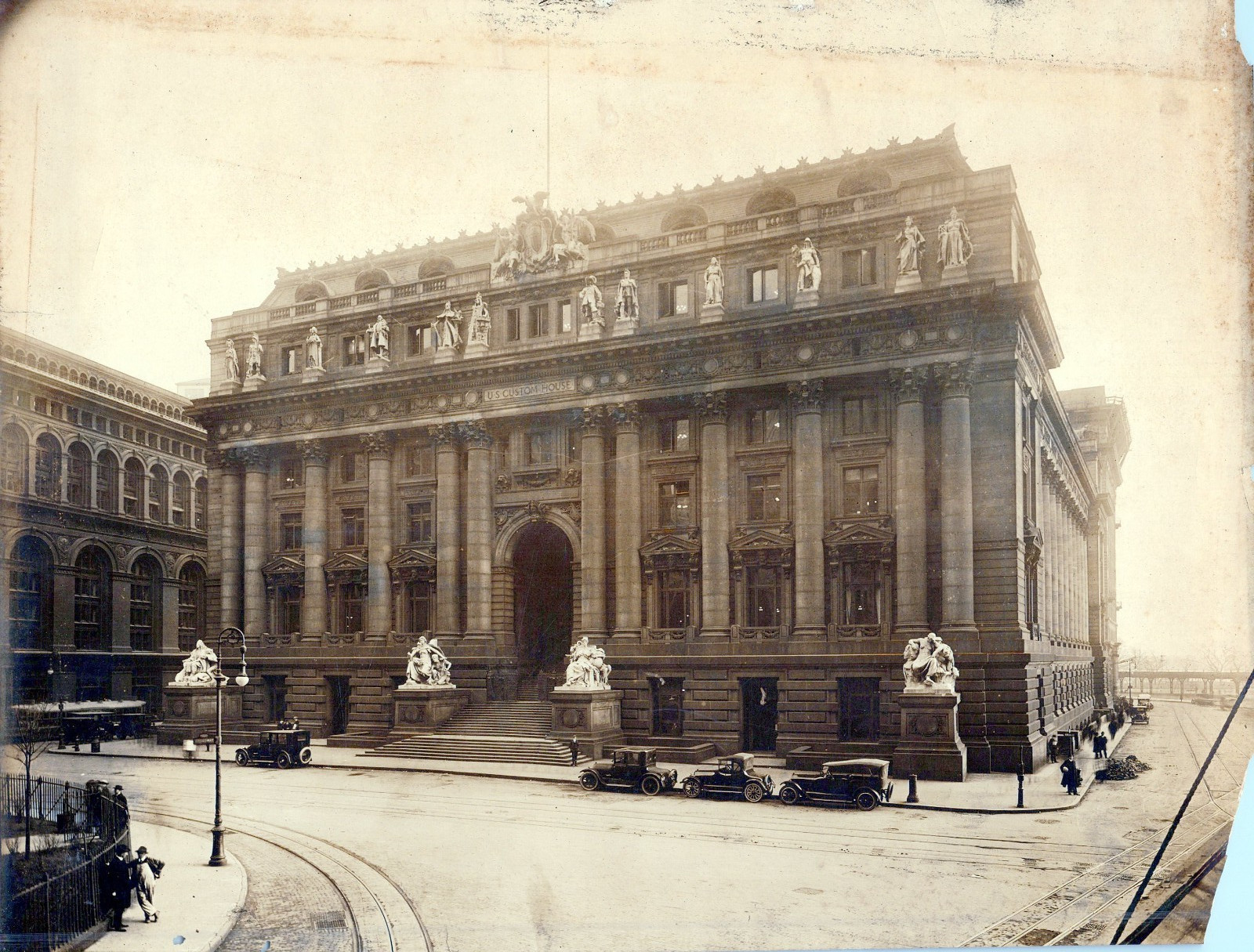 RARE 1900s NYC CUSTOMS HOUSE BUILDING AERIAL VIEW ORIGINAL Photo 375