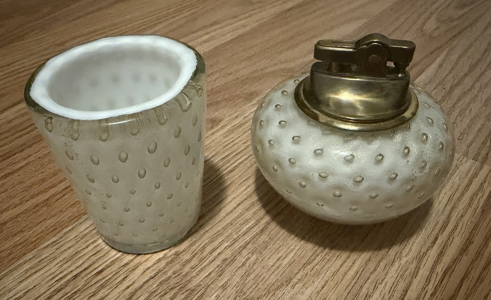 Murano Barbini Bullicante Controlled Bubble Lighter Cup Ashtray