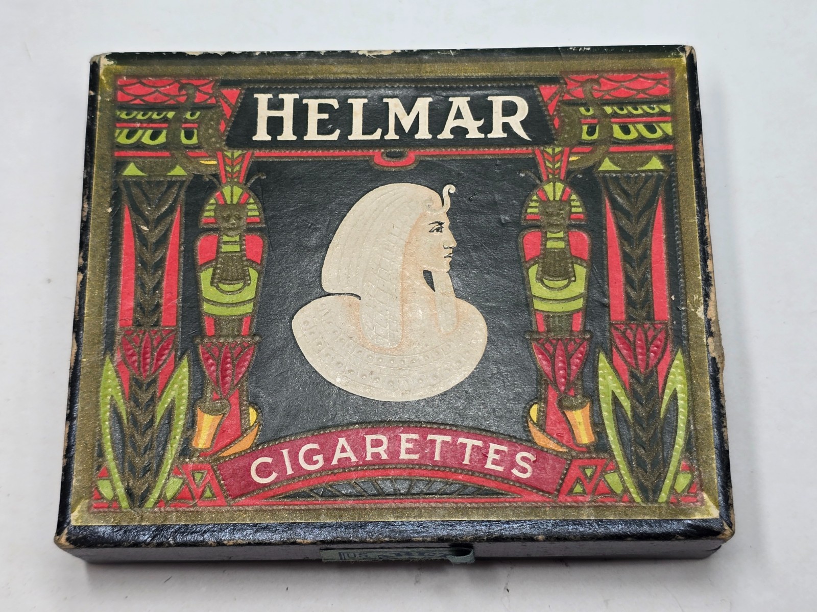 Antique Helmar Cigarettes Empty Box Egyptian Turkish Tobacco Schinasi 1910s