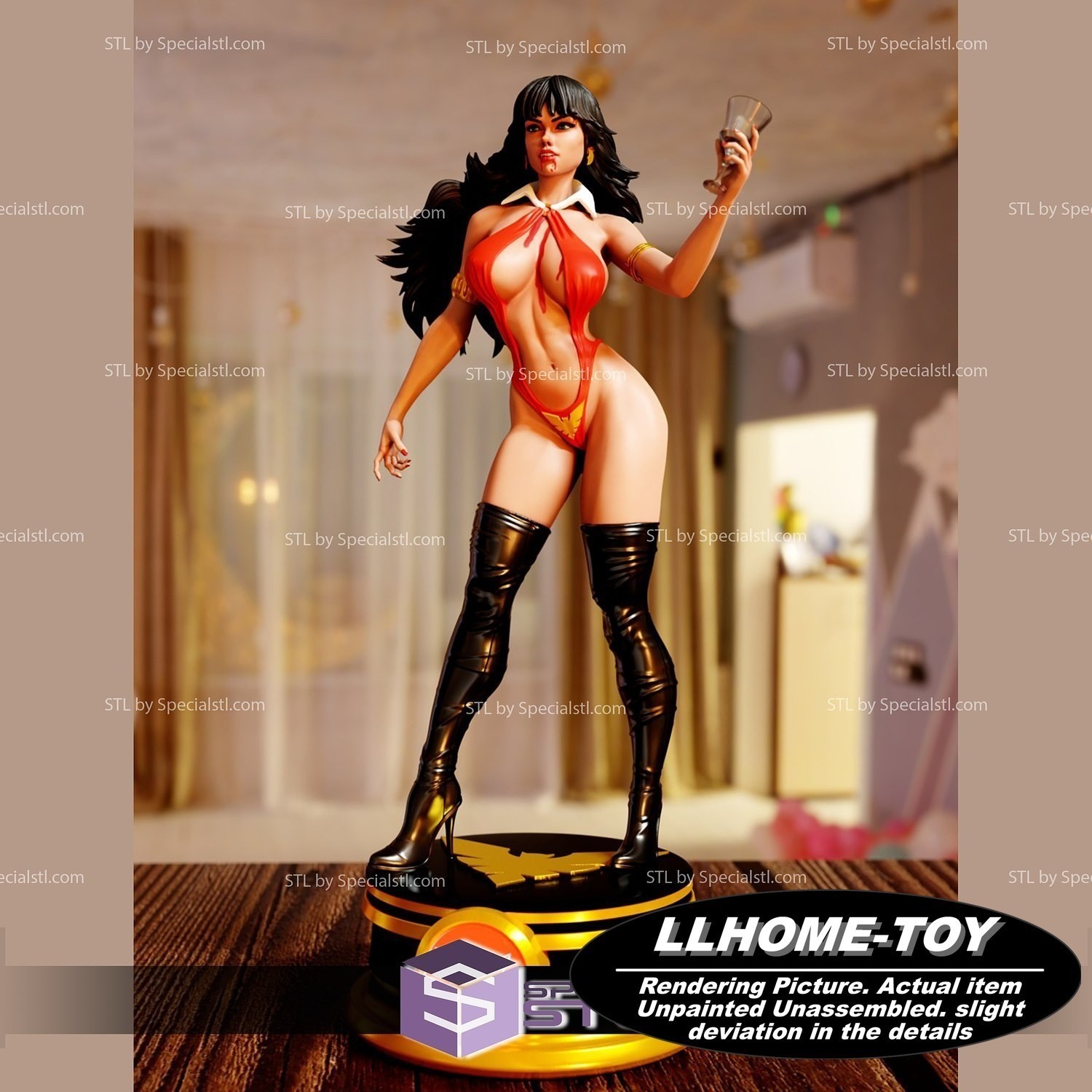 1/24 hot Vampirella Beautiful 3D Print model kit Unpainted GK statue figure