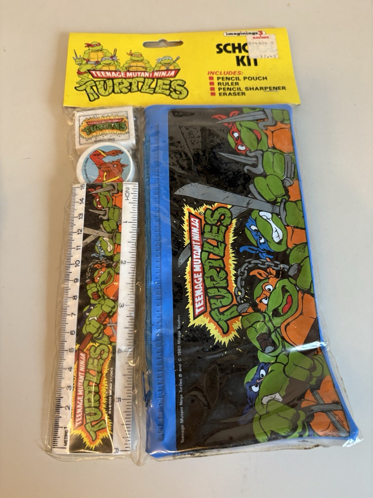 Vintage Teenage Mutant Ninja Turtles TMNT School Kit Imaginings 3 1991 Brand New
