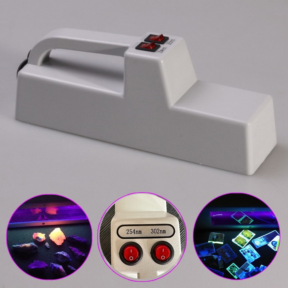 16W Dual Middlewave 302nm & Shortwave 254nm UV Lamps, MW and SW UV Bulb Lamp