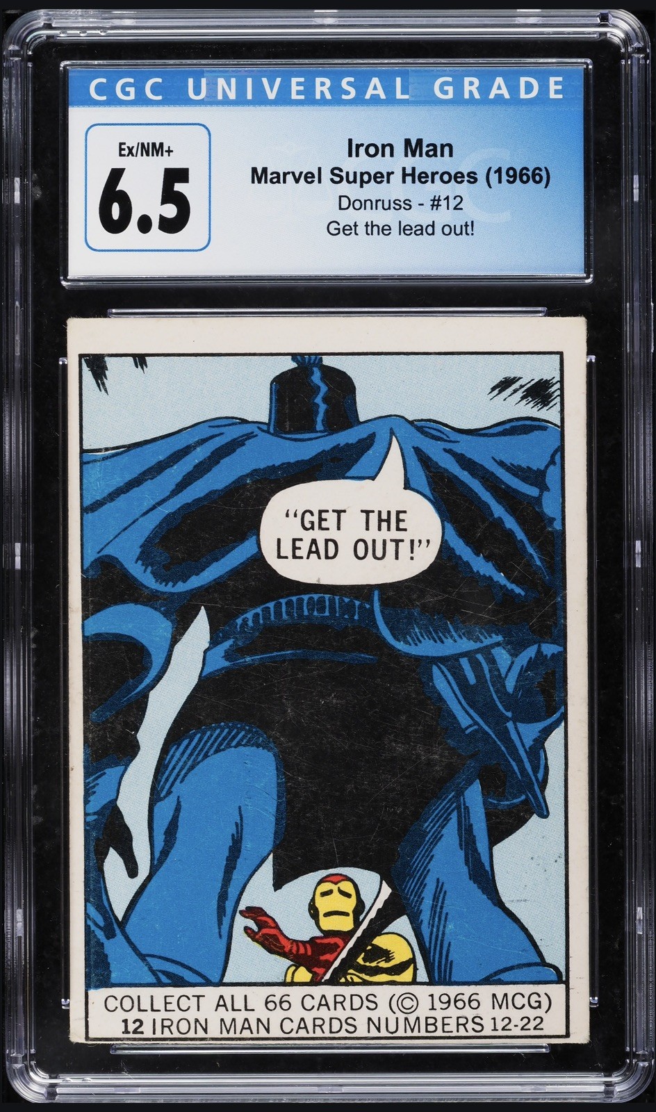 1966 Donruss Marvel Super Hero #12 Iron Man RC First Appearance CGC 6.5 1966 Donruss Marvel Super Hero #12 Iron Man RC First Appearance CGC 6.5