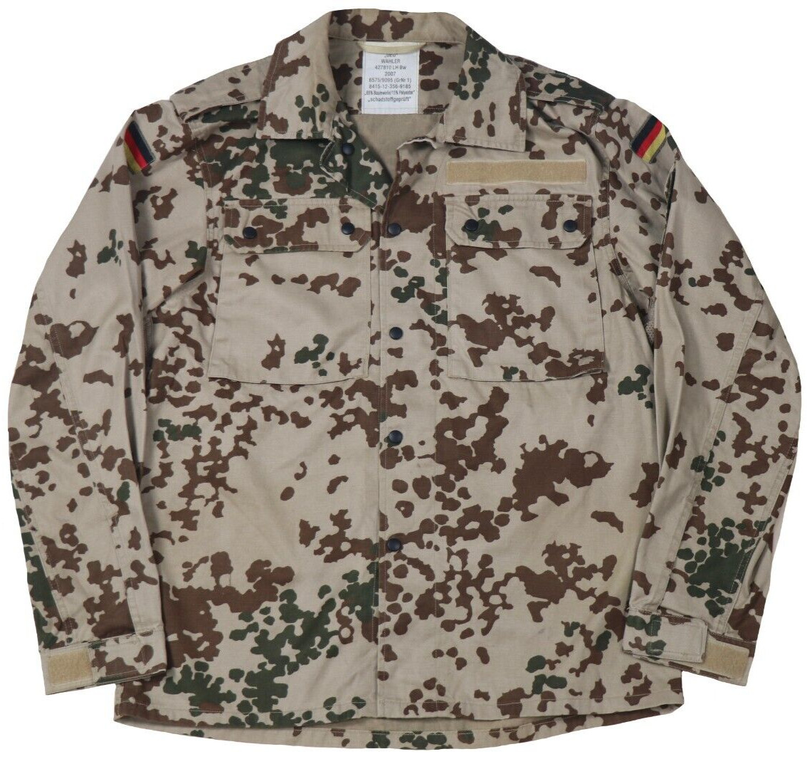 XLarge Long (Gr.14) German Bundeswehr Tropentarn Camo Military Jacket Desert