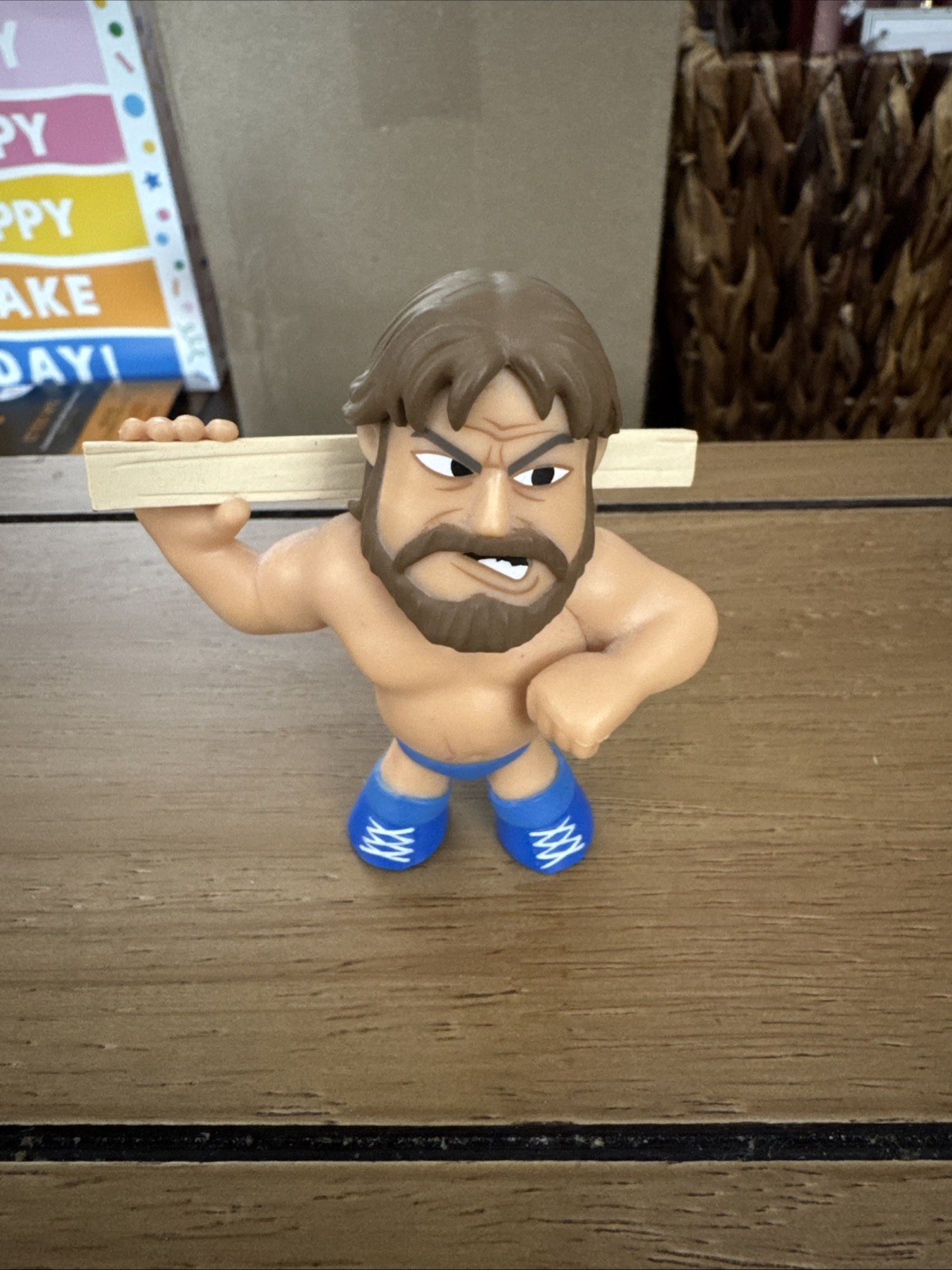 Funko WWE Mystery Minis Hacksaw Jim Duggan Vinyl Figure 2x4 Wrestling WWF