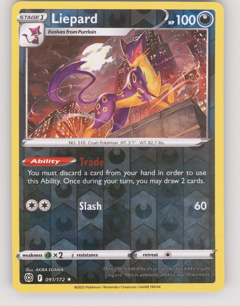 SWSH09: Brilliant Stars #091/172 Liepard SWSH09: Brilliant Stars #091/172 Liepard