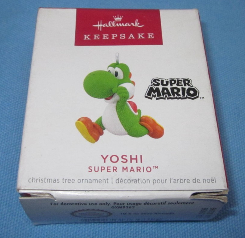 a 2022 Hallmark Miniature Christmas Ornament ~ Yoshi from Super Mario