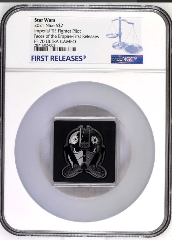 2021 Niue $2 STAR WARS Imperial TIE Fighter Pilot by LucasFilm  NGC PF70 UC FR