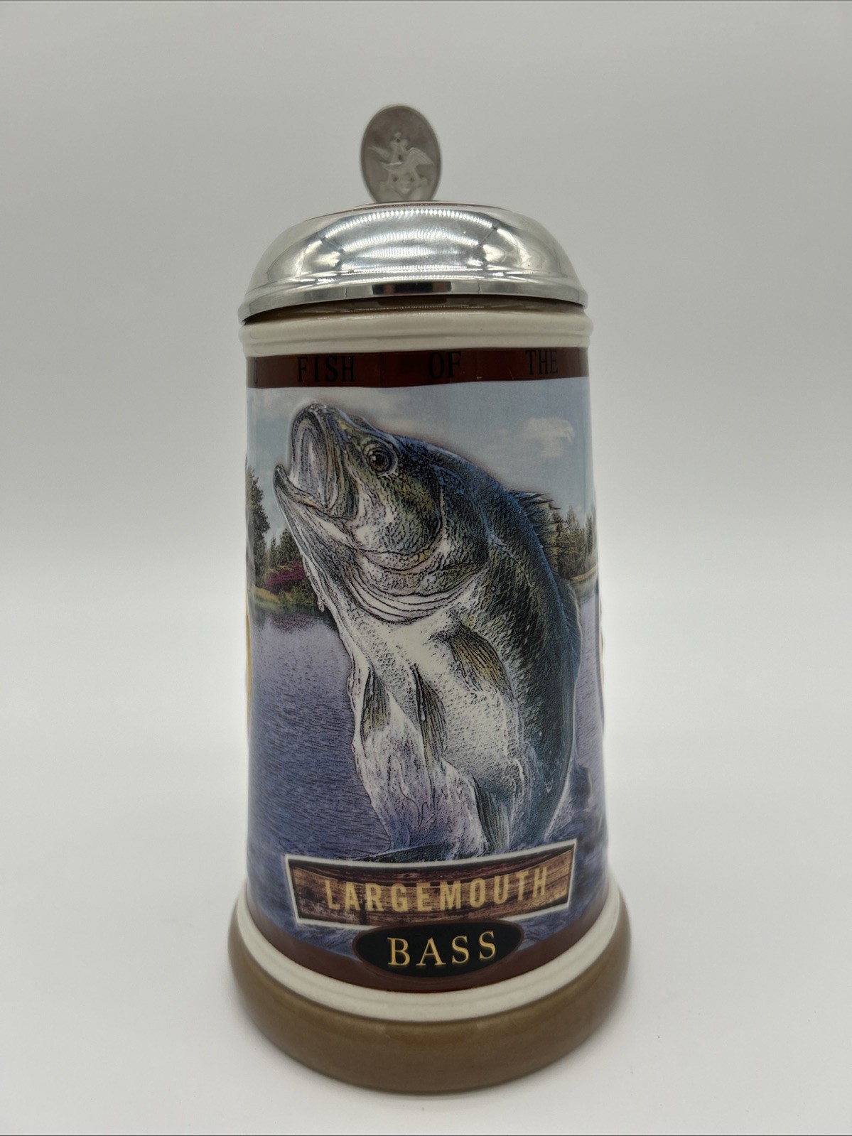 Anheuser Busch Largemouth Bass lidded stein CS624 NIB