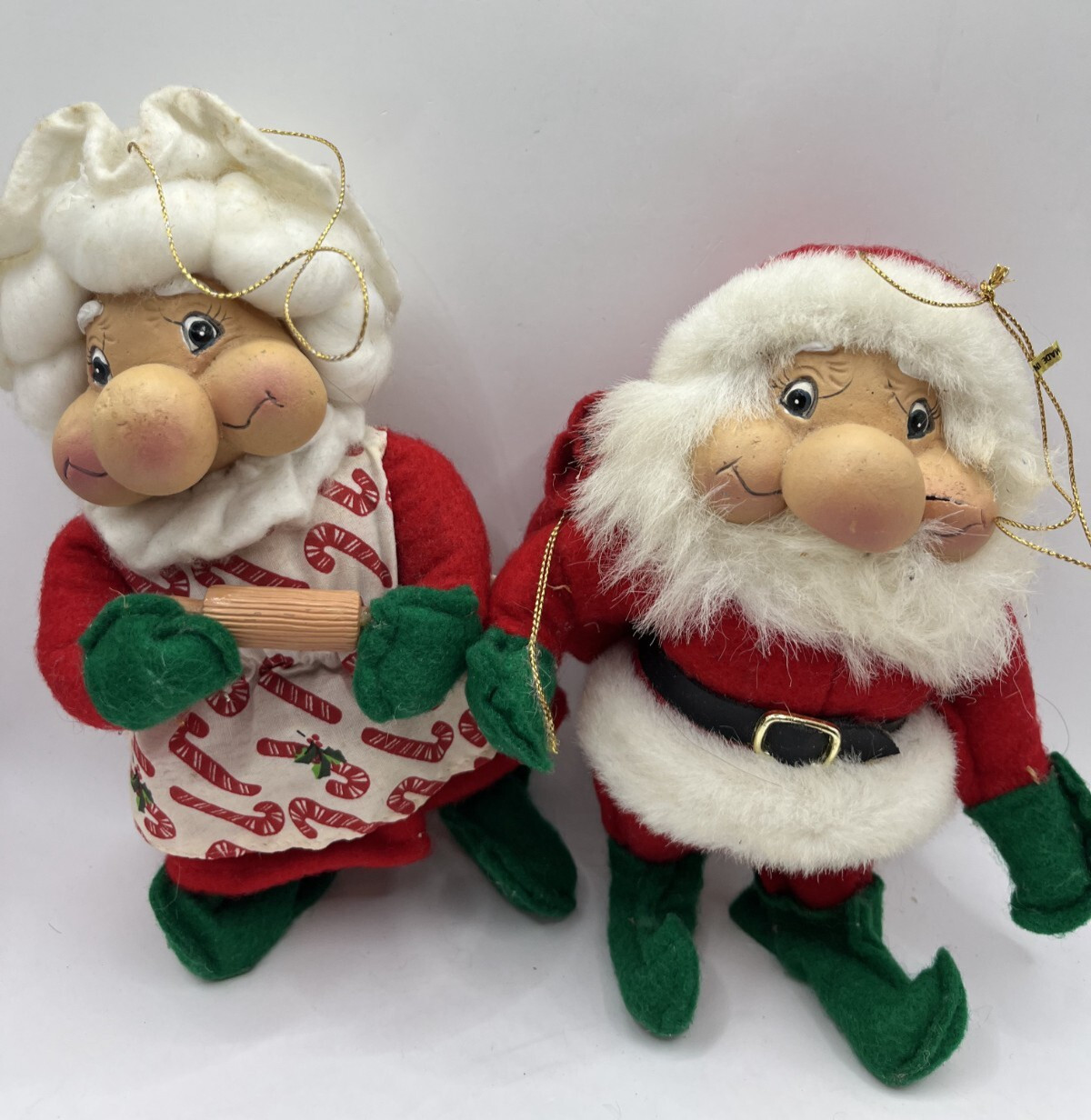 Santakins Santa Clause Ornaments Vintage Mr & Mrs Claus 8