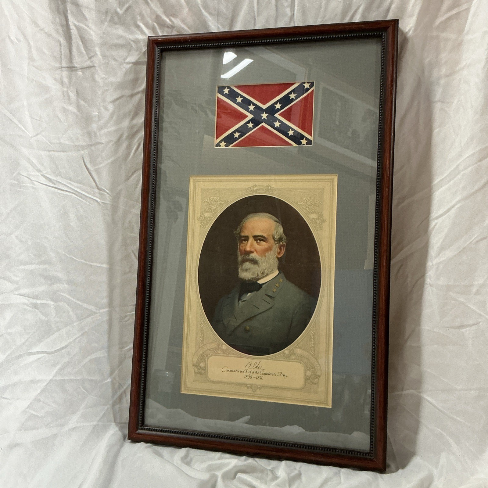 Vintage Framed Print Of Robert Lee Commodore In Chief Of The Confederate Army Vintage Framed Print Of Robert Lee Commodore In Chief Of The Confederate Army