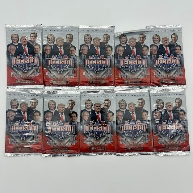 2016 Decision 2016 Election Political Lot Of 10 Packs 6 cards Trump Signature?