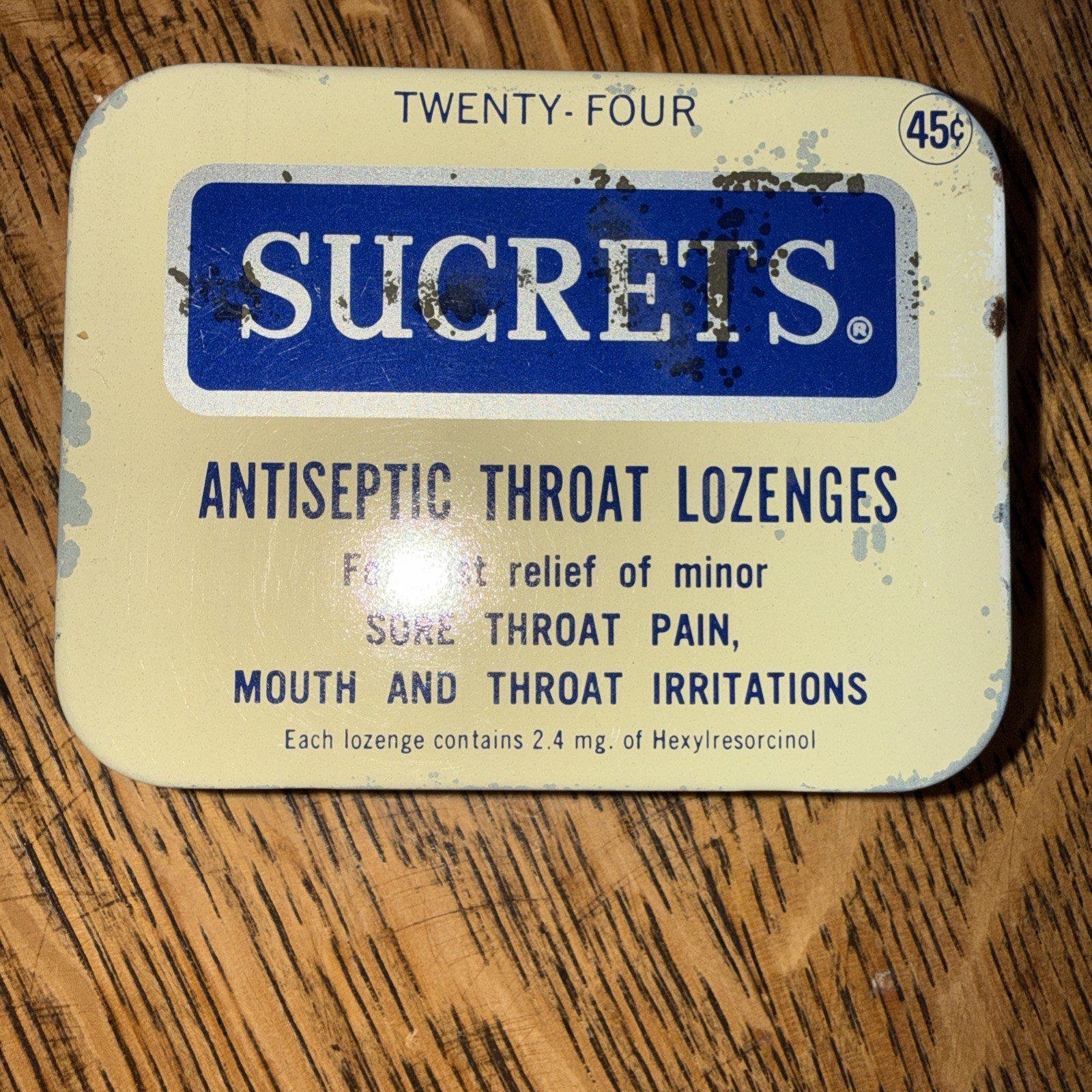 Vintage Secrets Tin 45cents Quinton Company 1960’s USA Vintage Secrets Tin 45cents Quinton Company 1960’s USA