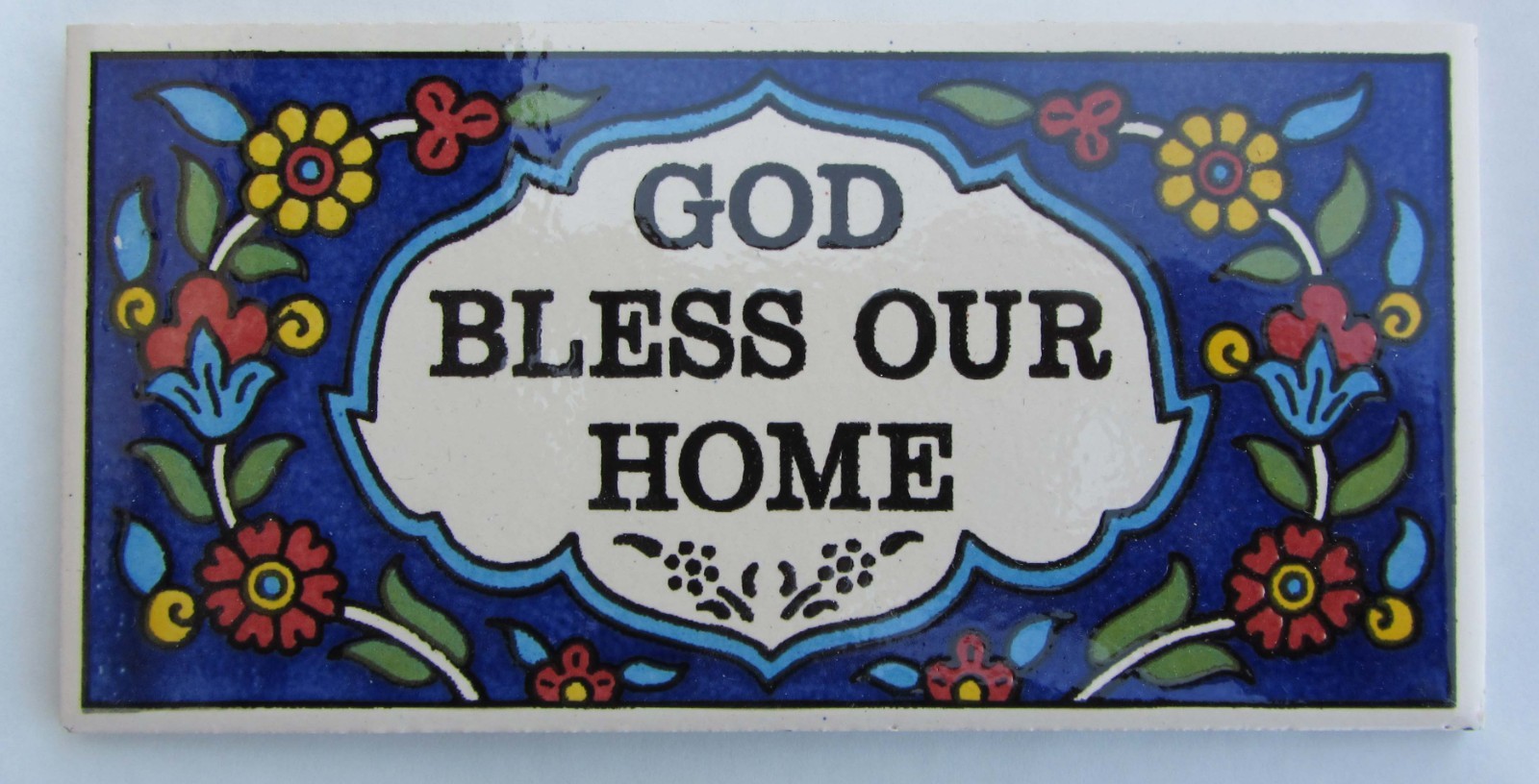 Ceramic God Bless Our Home Door Plaque 6 Ceramic God Bless Our Home Door Plaque 6
