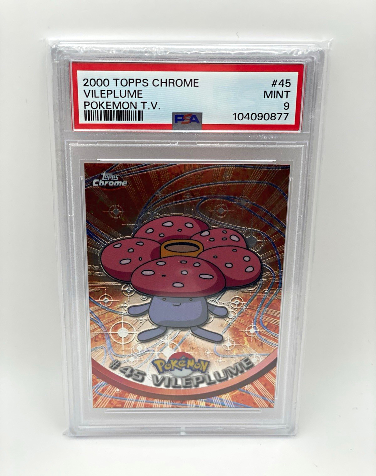 Topps 2000 Topps Chrome Pokémon T.V. Vileplume #45 PSA 9