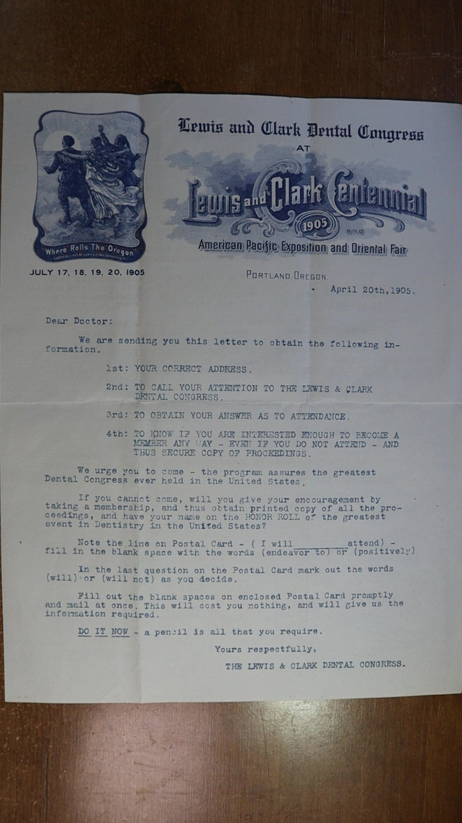 1905 Portland OR Lewis &Clark Dental Congress Oriental Fair Circular CA WA MT NV 1905 Portland OR Lewis &Clark Dental Congress Oriental Fair Circular CA WA MT NV