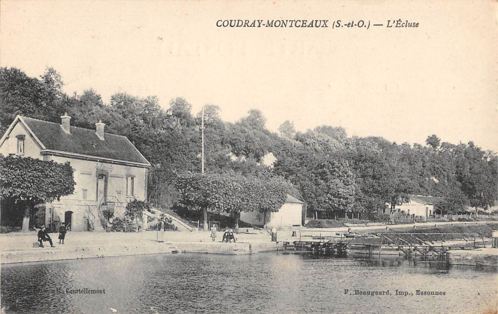 Old postcard 91 COUDRAY MONTCEAUX / L'ECLUSE / rare photo Old postcard 91 COUDRAY MONTCEAUX / L'ECLUSE / rare photo