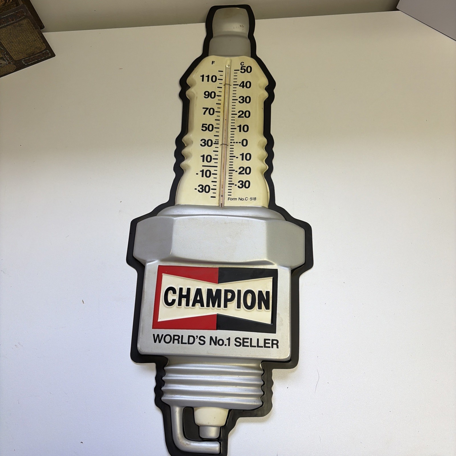 Vintage Champion Spark Plug Thermometer World\'s No.1 Seller Original Plastic 3D