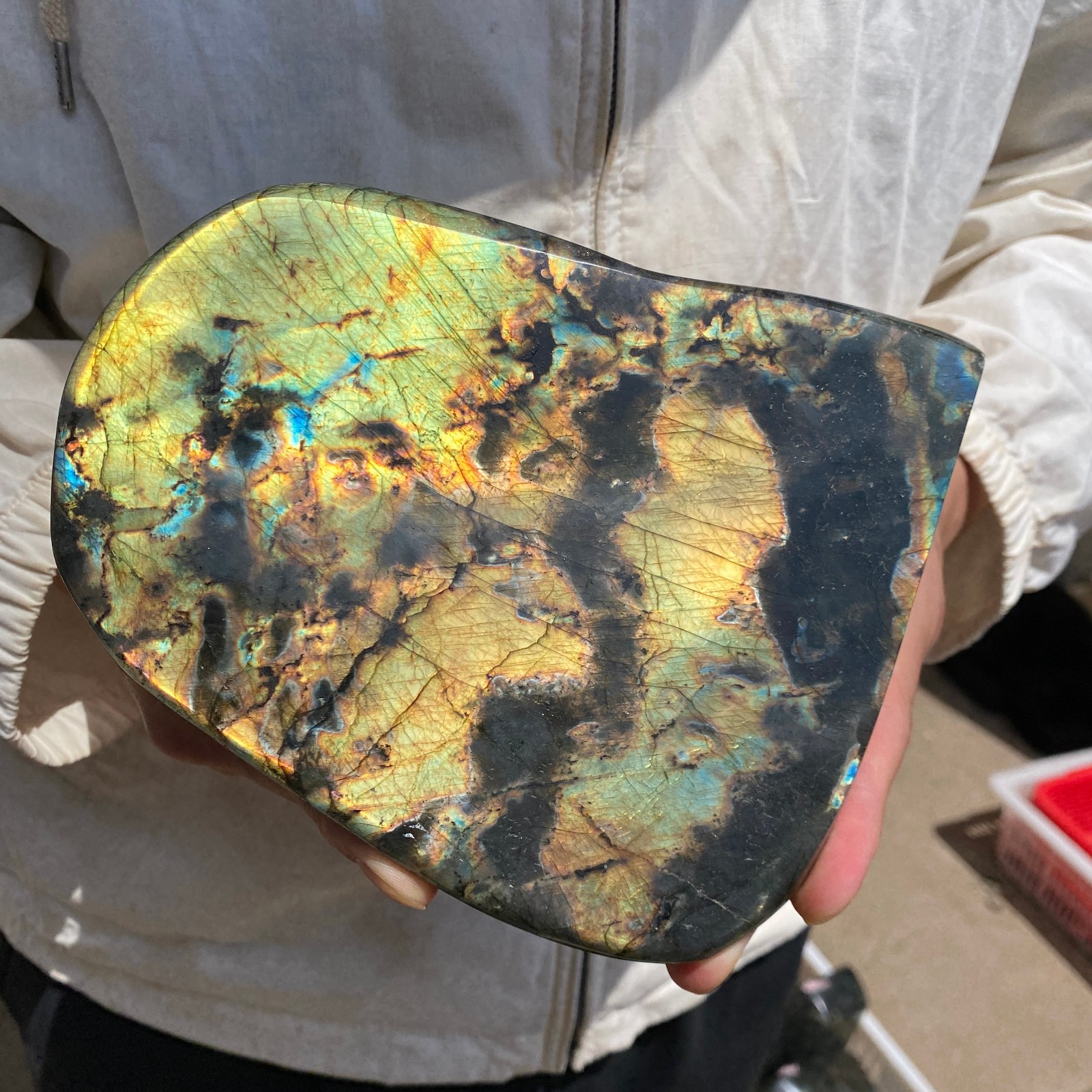3.8lb Top Labradorite Crystal Stone Natural Rough Mineral Specimen Healing