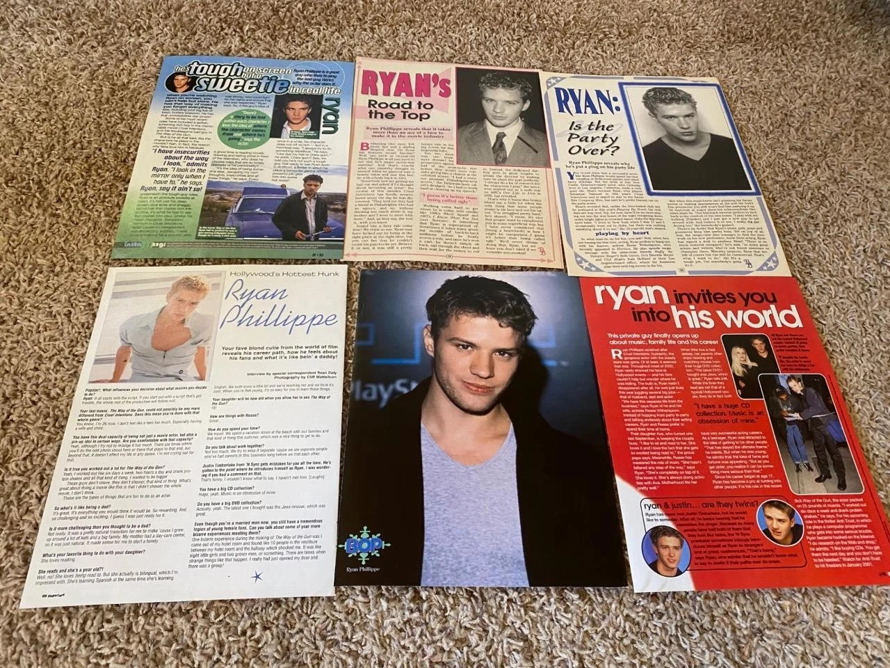 Ryan Phillippe teen magazine pinup clippings lot I know what you did last summer
